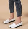 WUIWUIYU Nurse Comfortable and Perfect for Commuting and Standing Size Women's Slip-On Loafers, Shoes, Flats, Fatigue-Reducing, Work, White, 23.5cm