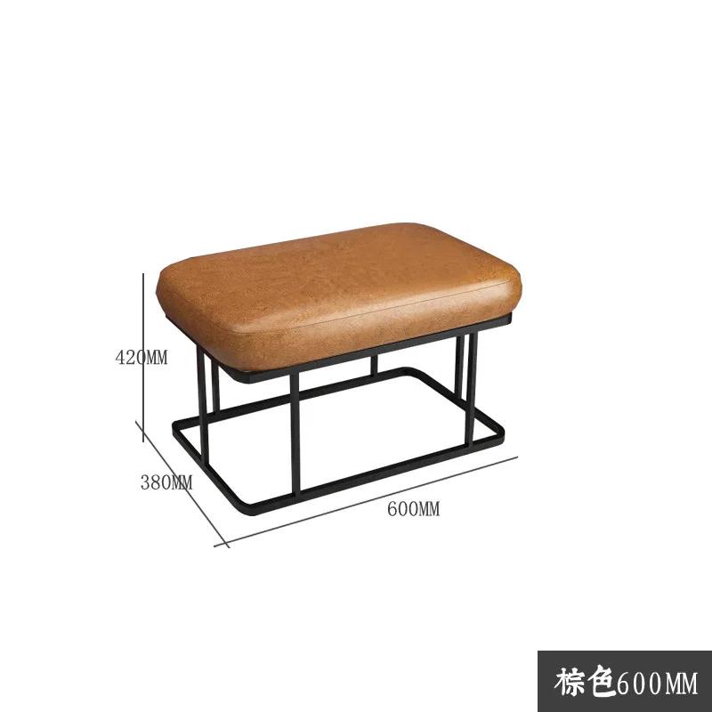Light Luxury Iron Shoe Stool - Nordic Cloakroom Bench for Living Room