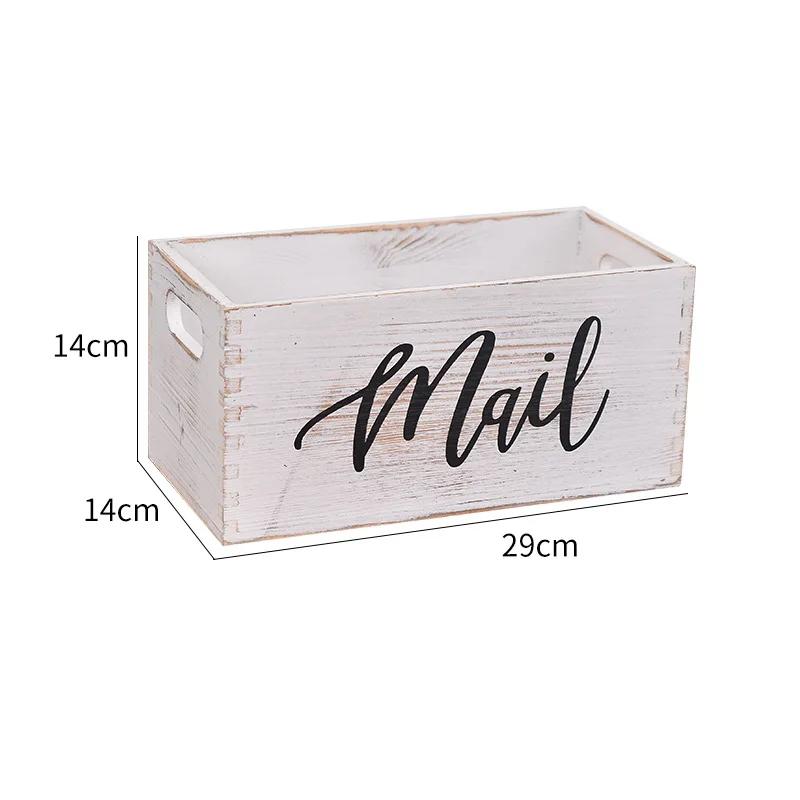 Wooden Jewelry Storage Box Pine Wood ID Paper Towel Desktop Finishing Storage Wooden Box