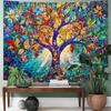 Buntes Baum-Wandteppich-Hintergrundtuch Hängendes Tuch Schlafzimmer Nachttisch Dekorative Wandtuch Miete Studentenwohnheim Wandteppich