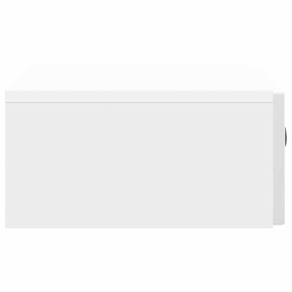 Wall Mounted Side Table High Gloss White 59 x 34.5 x 17 cm