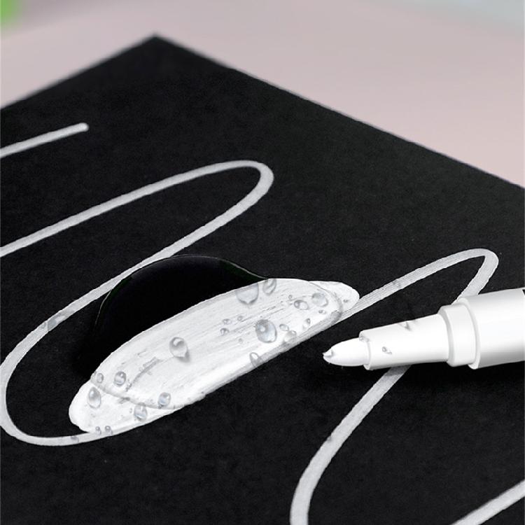 1/12Pieces Permanent Marker 2mm Fine Tip For Painting on Stone Wood Plastic Ceramic Glass Paper Leather Clothes Metal