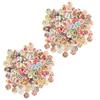 200Pcs Wooden Sewing Buttons 15mm with Assorted Colors for Crafts Making Clothing Sewing