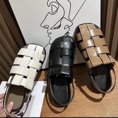 Woven Sandals Women Outside Summer Retro Casual Slippers Minimalist Fashion Beach Shoes Designer Sandals Sandalias De Mujer