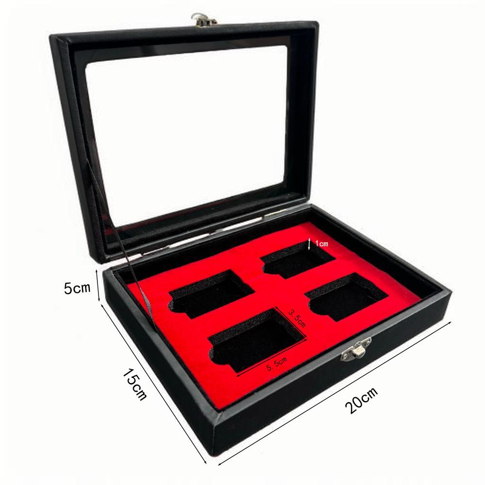 Windproof Lighter Display & Storage Box, Transparent Dustproof Cover, Large Capacity