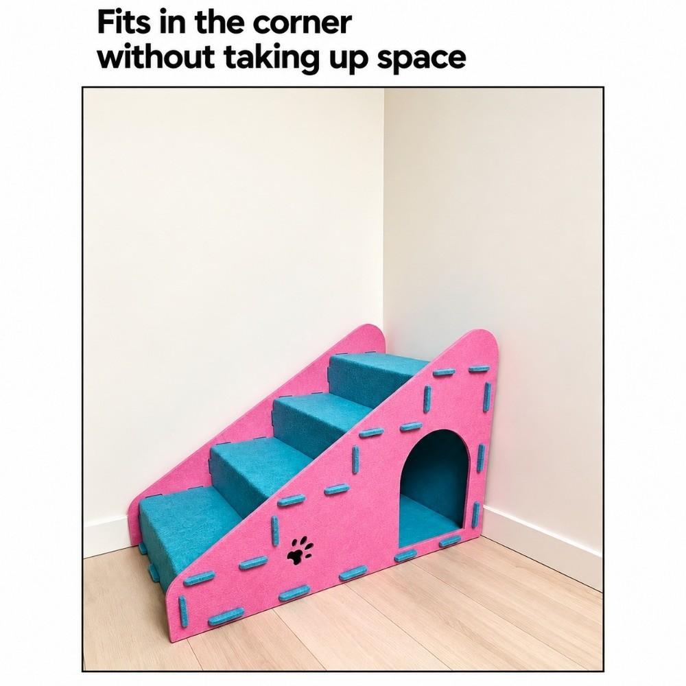 Non-Slip Cat Steps Durable Pet Ramp Scratching Post Pet Stairs  Bedside