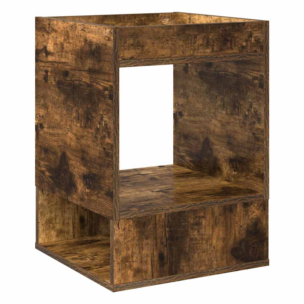 Side Table Smoked Oak 40 X 40 X 56 Cm Engineered Wood