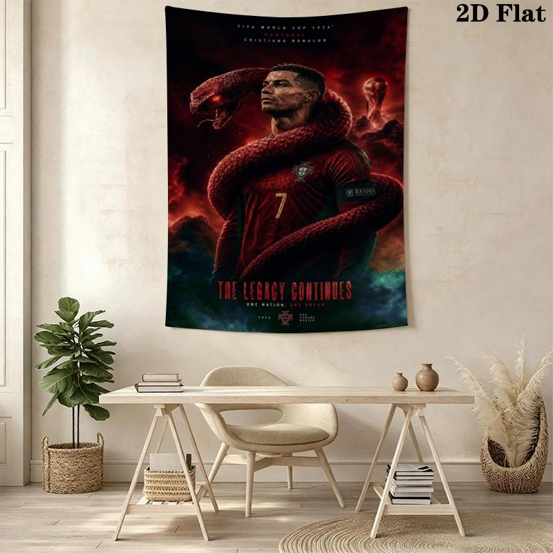 Ronaldo'S Pride Portugal'S Soccer Legend Bedding 1 Duvet Cover 2 Pillowcase Without Core Soft And Comfortable Christmas Birthday Gift