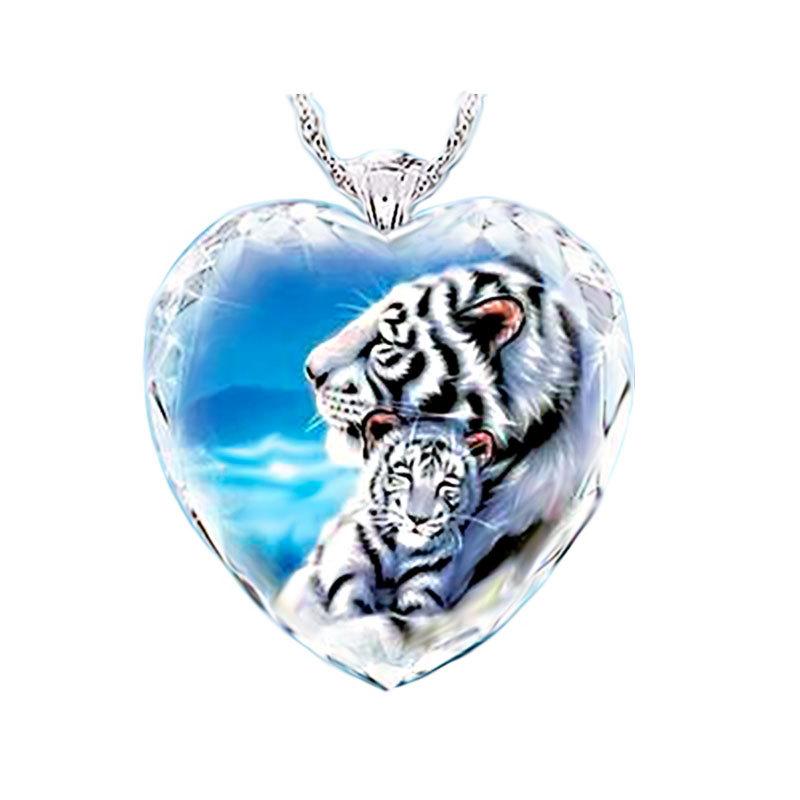 Yunjin wish new wolf crystal necklace series heart-shaped crystal wolf necklace pendant, specially for