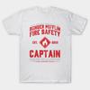 Men Black Print T-shirt Dunder Mifflin Fire Safety Captain No-Cut Transfer Paper Print Cotton Tshirt