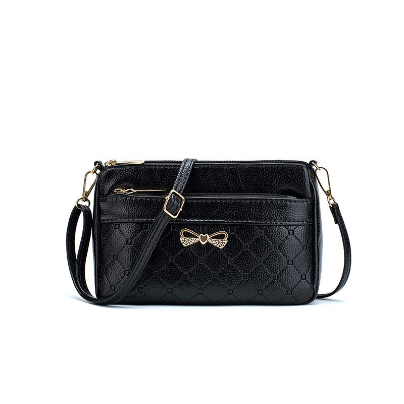 Autumn Retro Small Square Bag, Soft Leather, Elegant Single-shoulder Bag, Ins Middle-aged Mom Bag