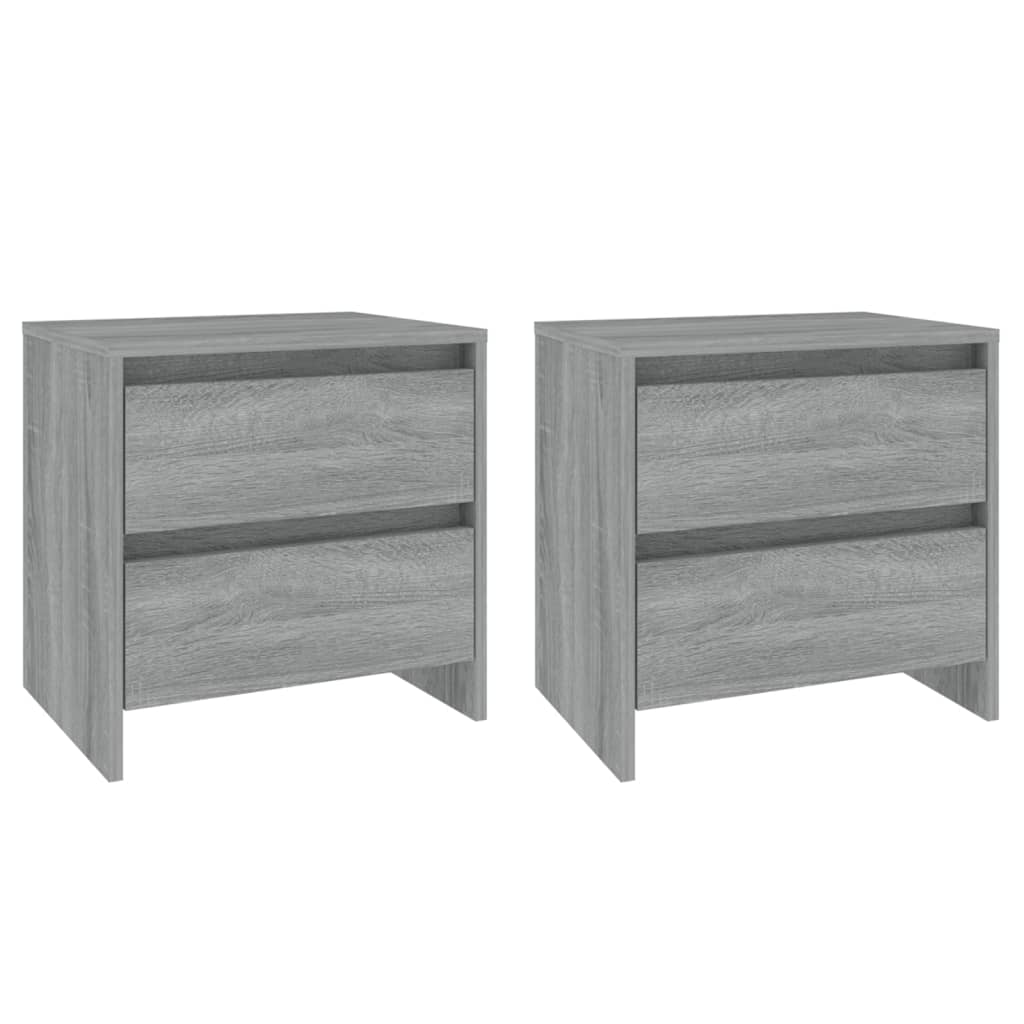 Nightstands 2 pcs Grey Sonoma 45 x 34.5 x 44.5 cm Particleboard