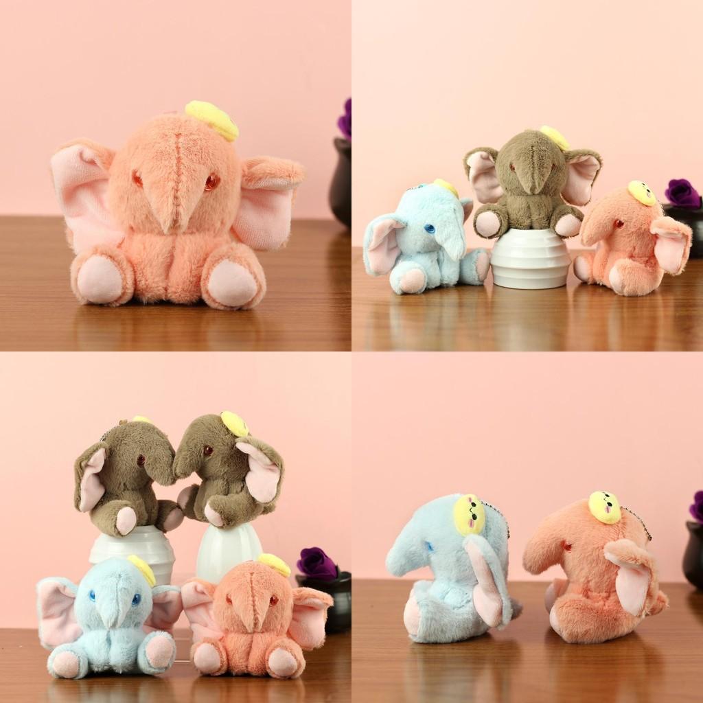 Charming Elephant Plush Toy Keychain Soft And Colorful Baby Shower Gift For Children
