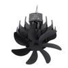 Wood Stove Fan for Magnet Pipe Non Electric Heat Powered Aluminum Alloy Burning Fireplace Gas Burner Thermal Fan