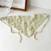 Lace Crochet Flower Triangled Scarf Head Wrap Lightweight Breathable Knit Hair Bandana Delicate Style Photography Accessory