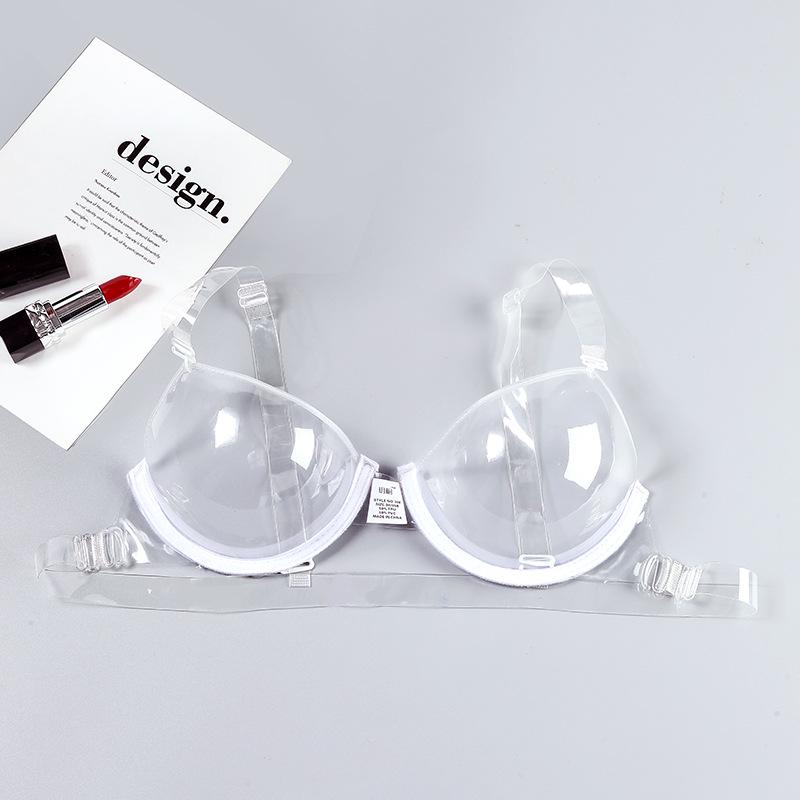 Clear TPU Invisible Shoulder Strap Bra - Washable & Disposable Lingerie for Women