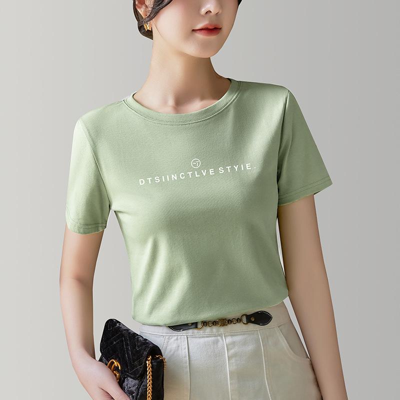 

Футболка с короткими рукавами для женщин, большой размер, новая женская одежда, английская буква, напечатанная, с круглым вырезом, футболка, топ 5XL