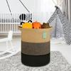 Breathable Cotton Rope Hamper Basket With Supportive Handles Large Capacity Storage Container For Clothes