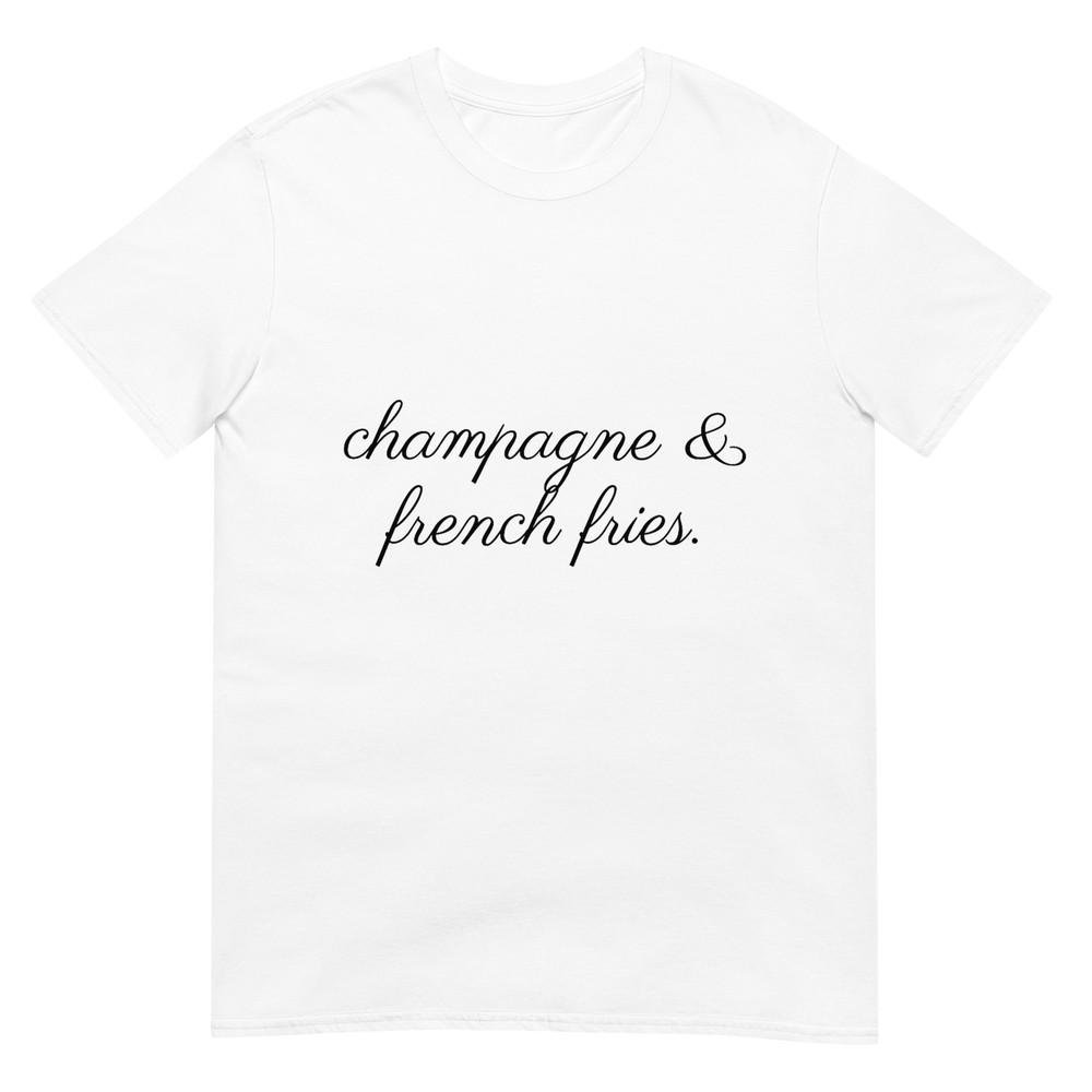 Футболка с шампанским и картошкой фри 4XL