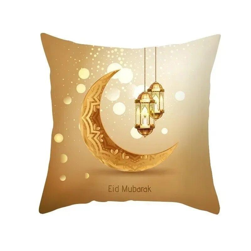 Eid Mubarak Decorative Cushion Cover Aid Ramadhan Decoration 2024 Islamic Muslim Decorative Ramadhan Eid Ramada Pillow Cover