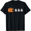 Camiseta Halloween Gamer Abóbora Comendo Fantasma Fantasia Homens Meninos Crianças