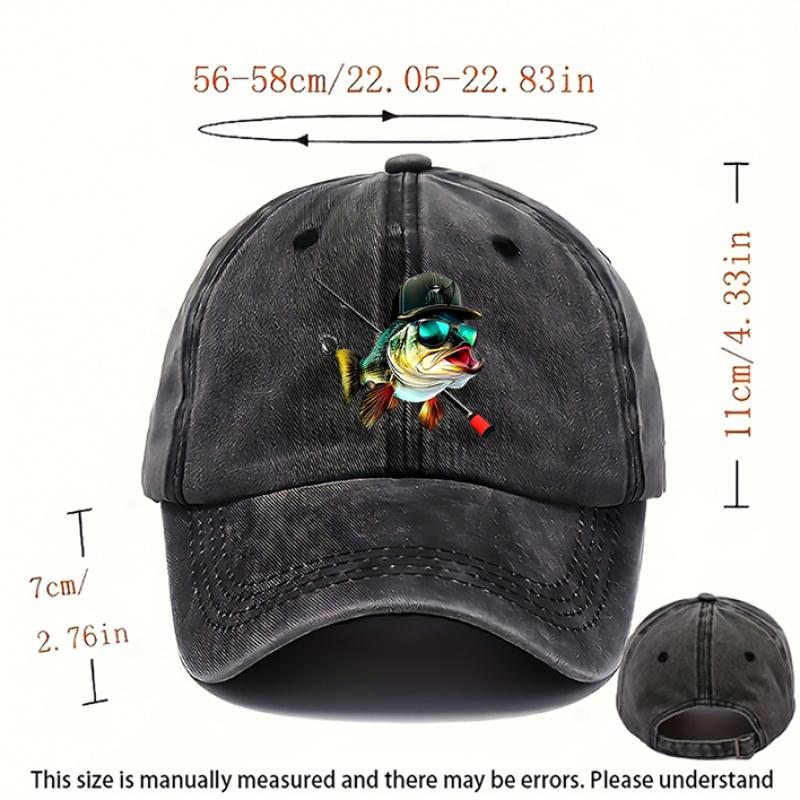 pc Cartoon Fish Style Printed Baseball Hat Hats for Men Hat for Women Breathable Baseball Caps Outdoor Hat Adjustable DAD