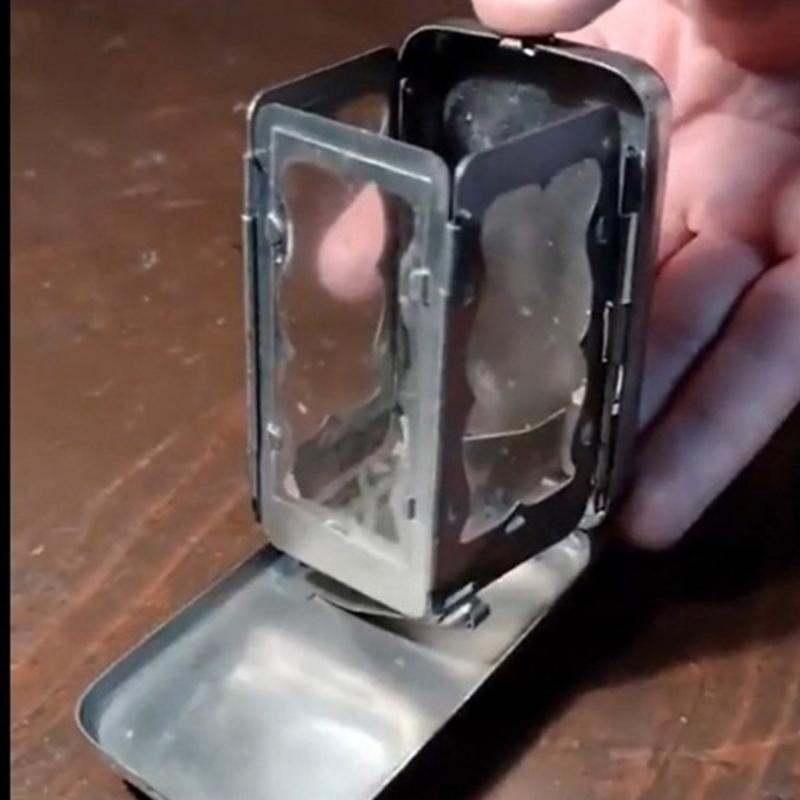 Faltbare Taschenlampen Kleine Halterlampe Metalllampe Tragbare Winddichte Dekorative Laternen