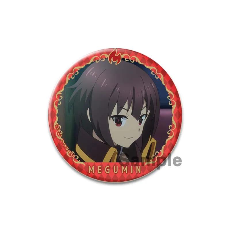 32/44/58mm Anime KonoSuba Pins Megumin Aqua Badge Handmade Brooche Breastpin for Backpack Clothes Accessories Gift