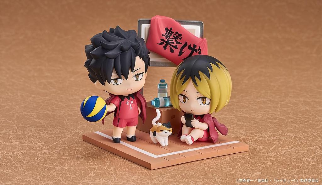 Kozume Kenma and Kuroo Tetsuro plastic painted finished figure Qset+ Haikyu!! non-scale