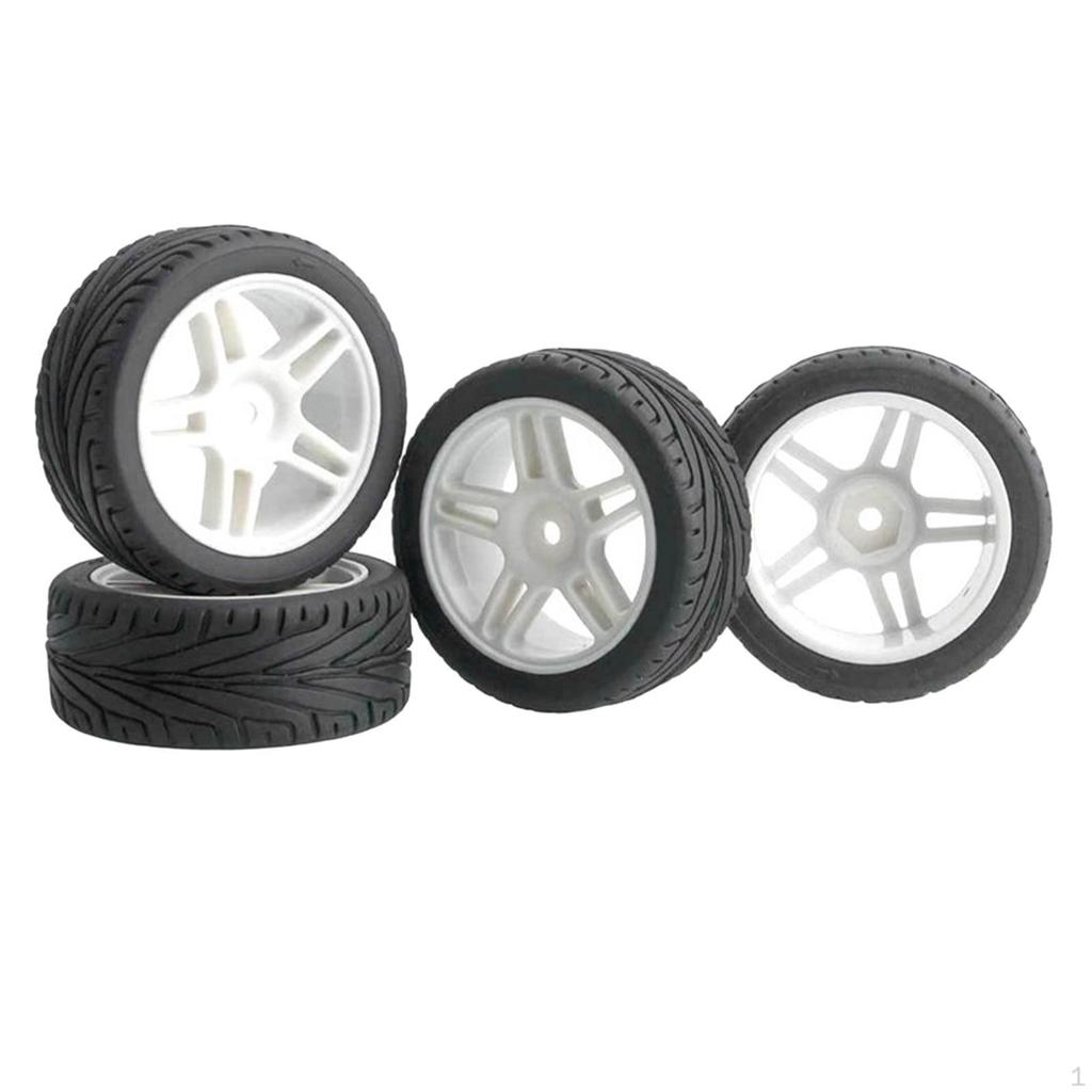 4 Pieces 1/14 RC Wheels Tires Spare 1631 DIY Crawler Buggy