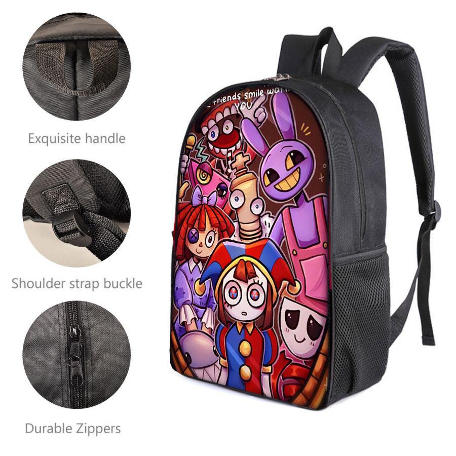 Magical Digital Circus Breathable Backpack Anime Kawaii Book Bag   Bag Cartoon Backpack Mochila Birthday Gift