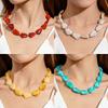 Retro acrylic resin special-shaped beaded necklace, temperament versatile light luxury neck chain