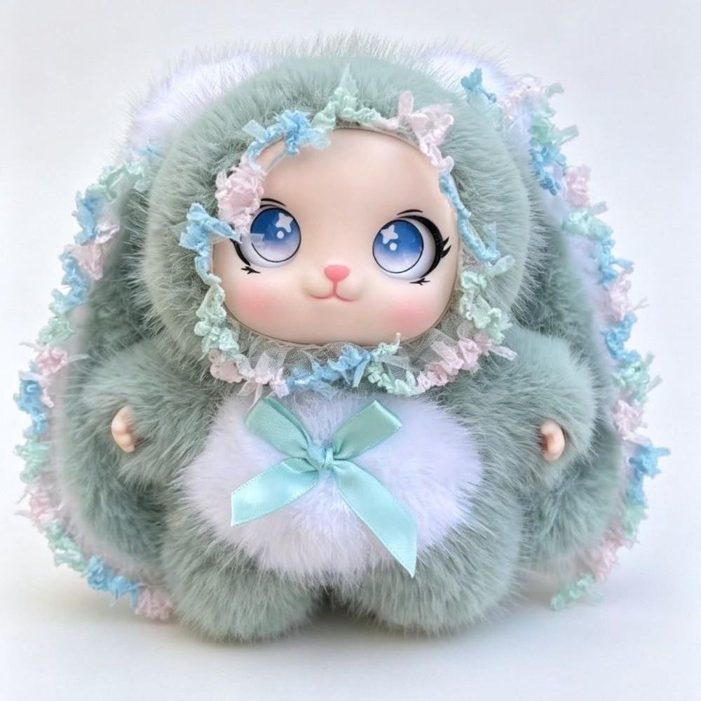 Bag Hanging Rabbit Plush Keychain Big Ear Car Key Ring Delicate Bunny Doll Pendant Gift For Girls