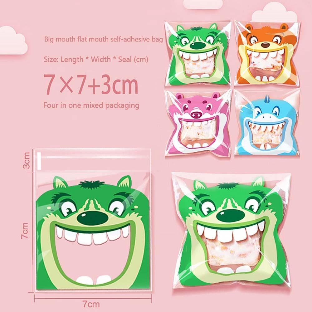 Mixed Pattern OPP 7*7+3cm Christmas Birthday Bags New Snack Packaging Pouch  Party Supplies
