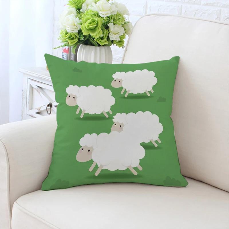 Cute Cartoon Alpaca Pillowcase Car Ornaments Office Living Room Sofa Home Pillowcase
