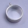 Thickness 10mm Innner Size 15-45mm Stainless Steel Locket Pendants For Jewelry Makings Supplies Round Glass Twist Screw Lockets