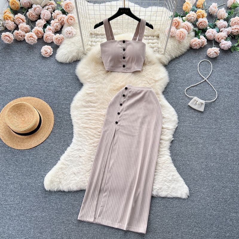 American Niche Style Women's Summer Split Skirt Tube Top