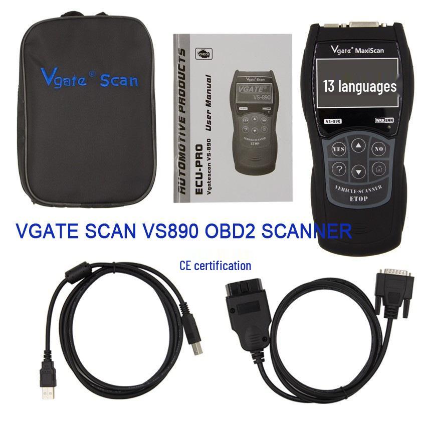 

Сканер OBD2 VS890: Многоязычный инструмент для диагностики неисправностей автомобиля - сертифицирован CE