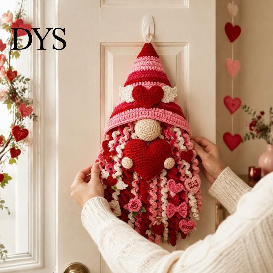 Feiertags-Türhänger DIY Saisonales Häkel-Hänger-Set, 3D-Wichtel Gestrickte Hängedekoration Projekte Basteln, Handgefertigtes Ornament für Anfänger