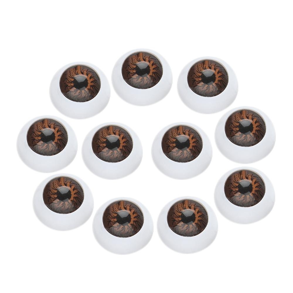 1pair 20MM Kids Toy Accessories Blue Brown Black Eyeballs 20inch New Baby Realistic Dolls Eyes Half Round Hollow