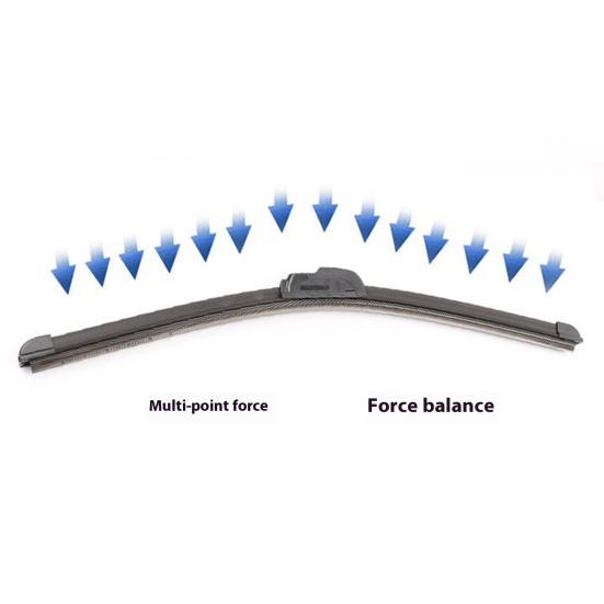 2Pcs Windshield Wiper Blades All Weather Windshield Wiper Hybrid Rubber Quiet Front Rear Rear Wipers Replacement Kit