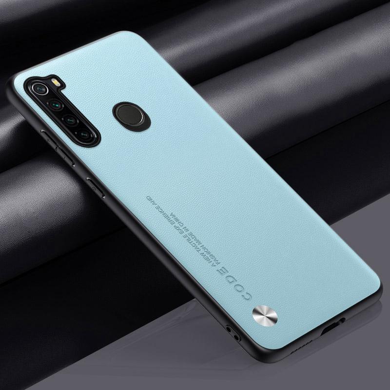 

Роскошный чехол из искусственной кожи для Xiaomi Redmi Note 8 8T 8 T, задняя крышка, матовый силиконовый защитный чехол для телефона Redmi Note 8 Pro 8Pro For Redmi Note 8T небесно-голубой