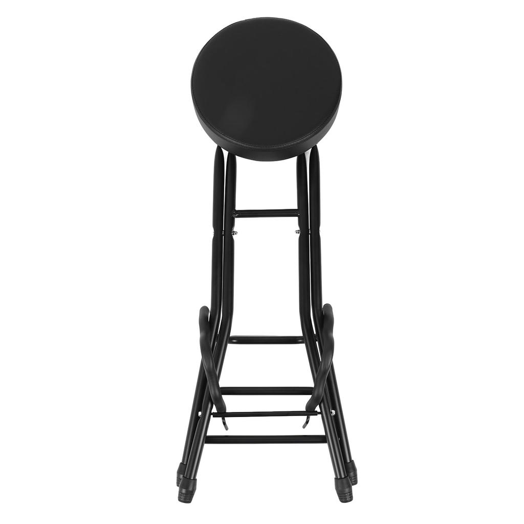 Skládací kytarová stolička 29,1 palce výška Kytarová židle Sedák s polstrovaným polštářem Vestavěný stojan