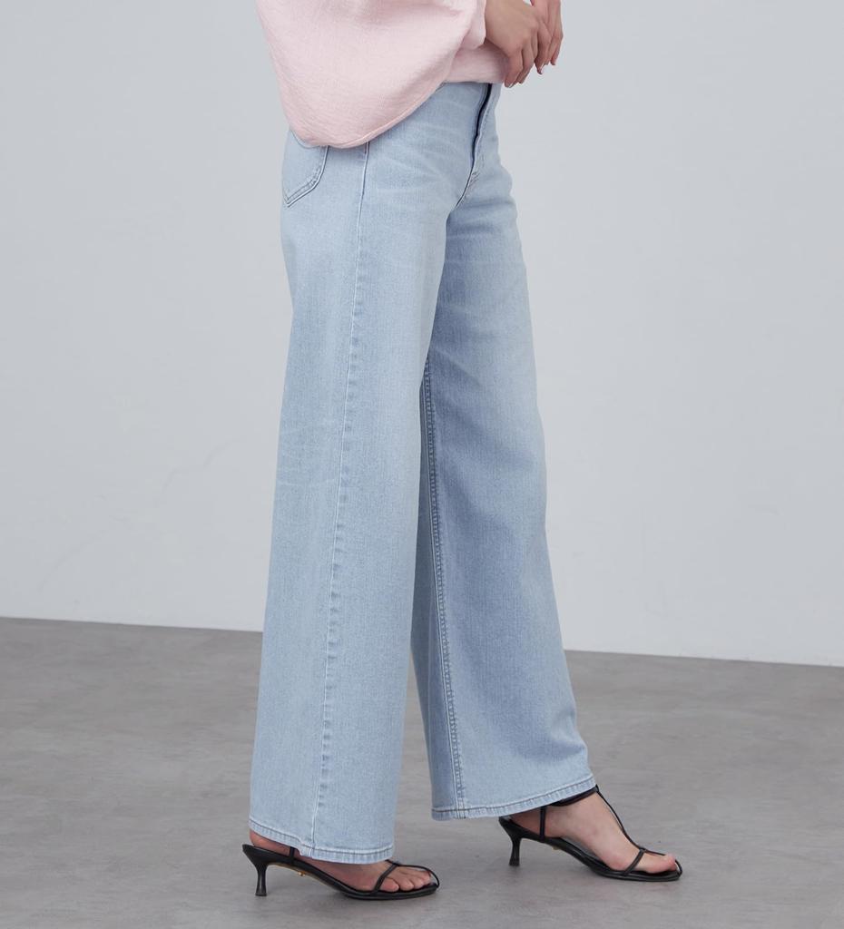 Lee STANDARD WARDROBE denim pants wide spring/summer ladies light blue