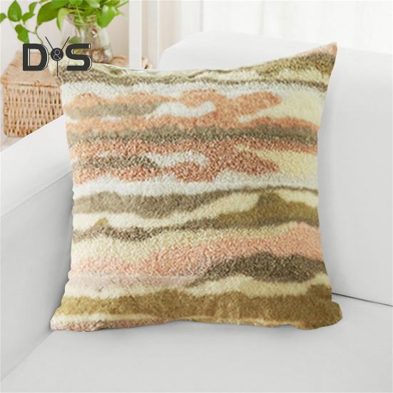 Fronha de Almofada Texturizada Fecho de Zíper Oculto Fronha de Almofada de Pelúcia Fronha de Almofada para Decoração de Sofá de Sala de Estar Quarto