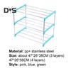 HOW-E 3/4 Layers Shoe Rack Assembled Easy Installation Stainless Steel Household Slipper Storage Shelf