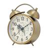 New Creative Metal Alarm Clock with Small Night Light Mechanical Alarm Clock Fashion Personality Student Bedside Bell