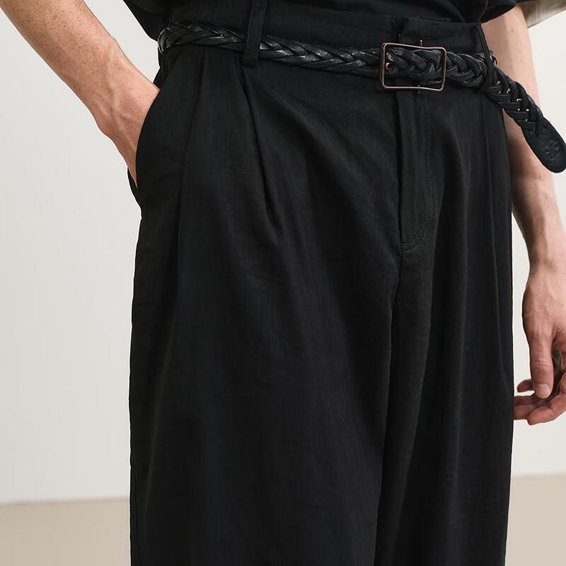 CROQUIS Men's 2025 Summer Loose Fit Curved Casual Pants