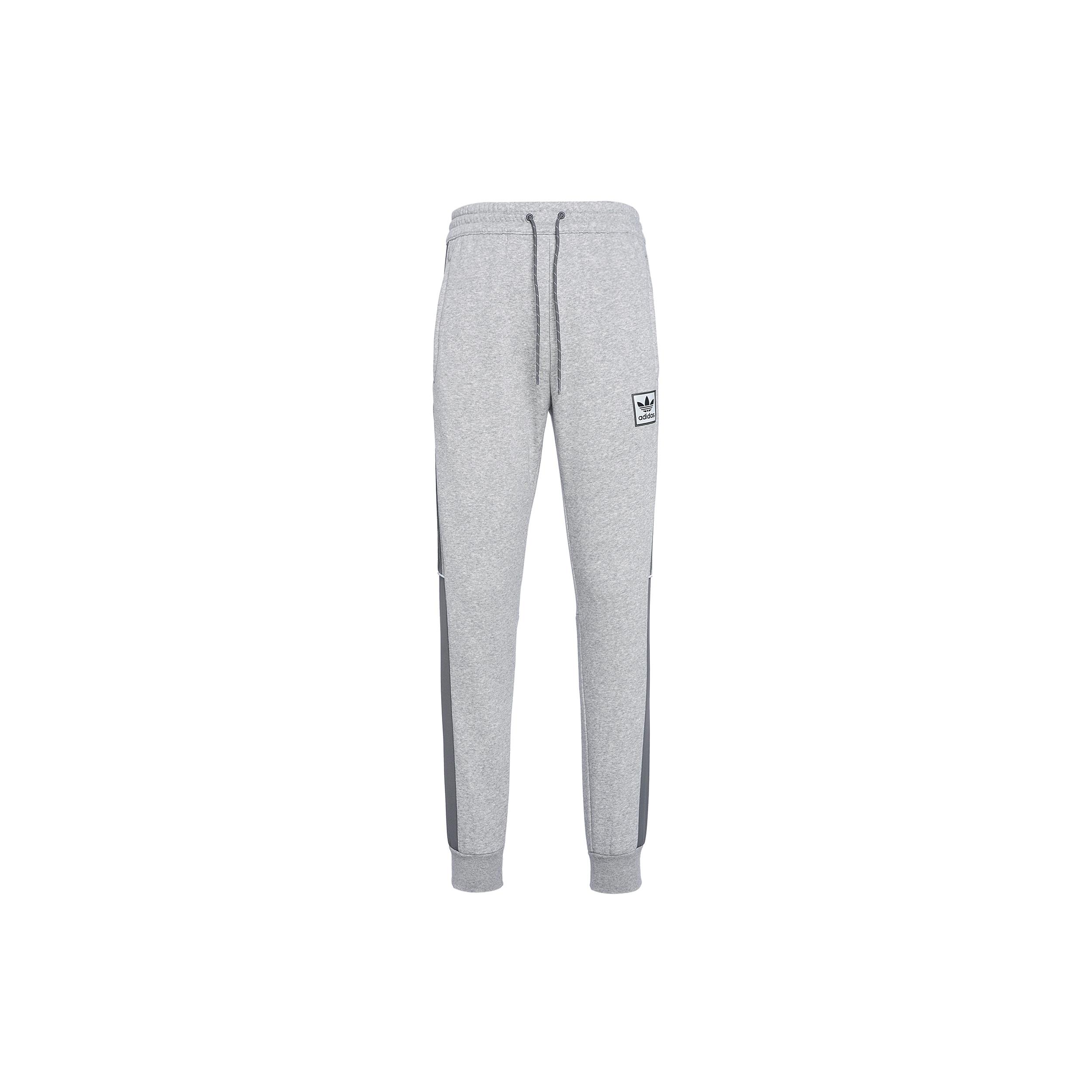 adidas originals Casual Logo Solid Color Sports Bundle Feet Pants Gray Men s GU9421 S