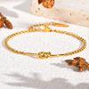 Minimalist Knot Link Chain Bracelet for Women,Gold Color Stainless Steel Bracelets,New Trendy Waterproof Jewelry Gift